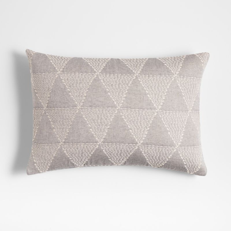 Moiri 22"x15" Pyramid Stitch Light Blue Pillow | Crate & Barrel | Crate & Barrel