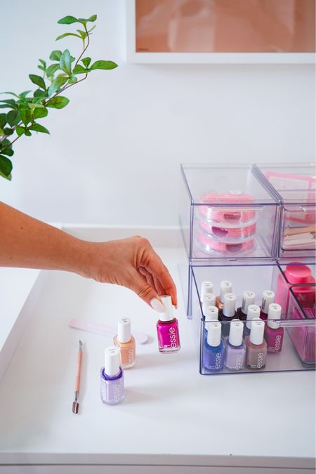 Organize your nail art supplies into our stackable beauty drawers! Create a nail salon in your small space.

#LTKhome #LTKSeasonal