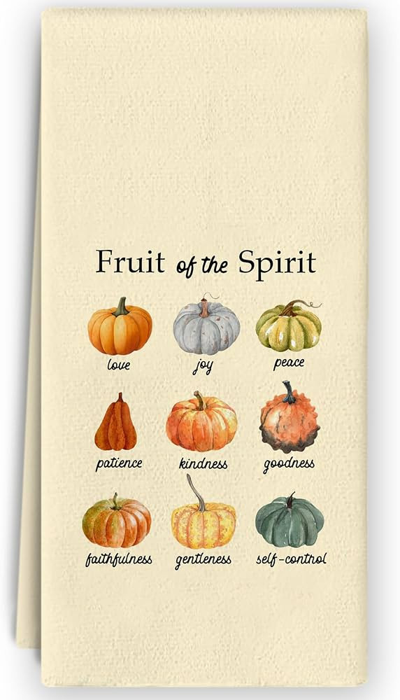 Christian Fall Kitchen Towels - Christian Fall Kitchen Decor, Bible Verse Autumn Fruit of The Spi... | Amazon (US)