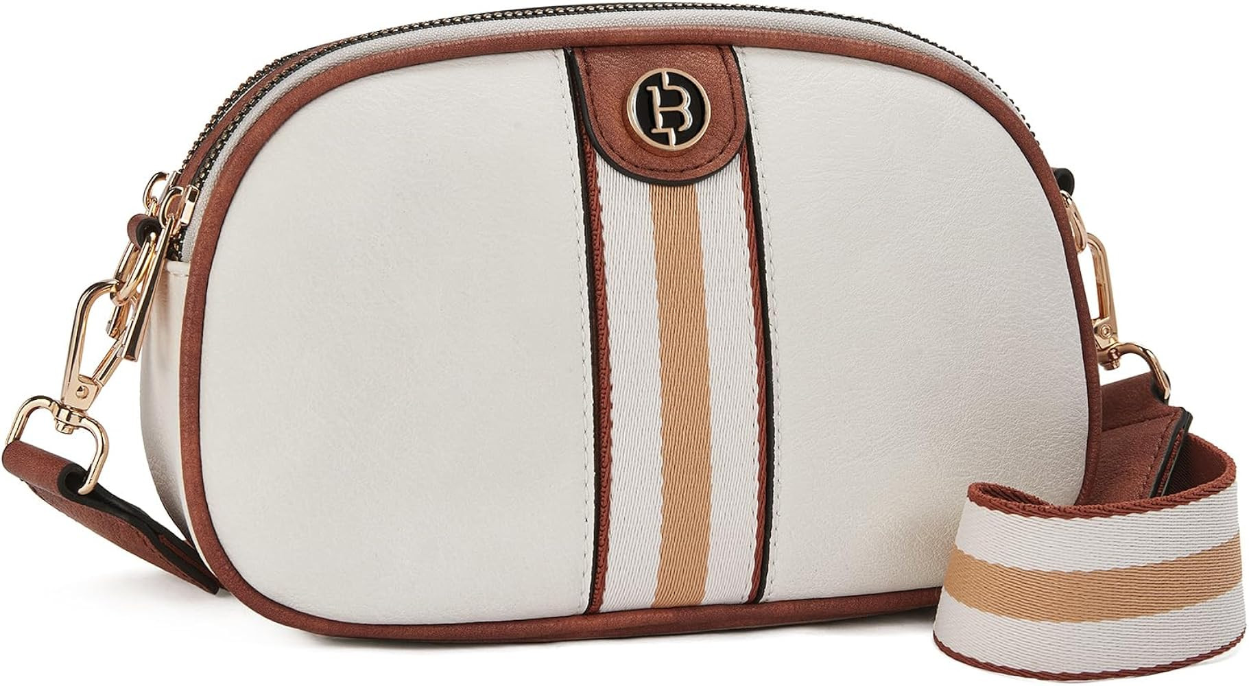 BOSTANTEN Crossbody Bags for Women Small Purses Vegan Leather Shoulder Handbags with Wide Shoulde... | Amazon (US)