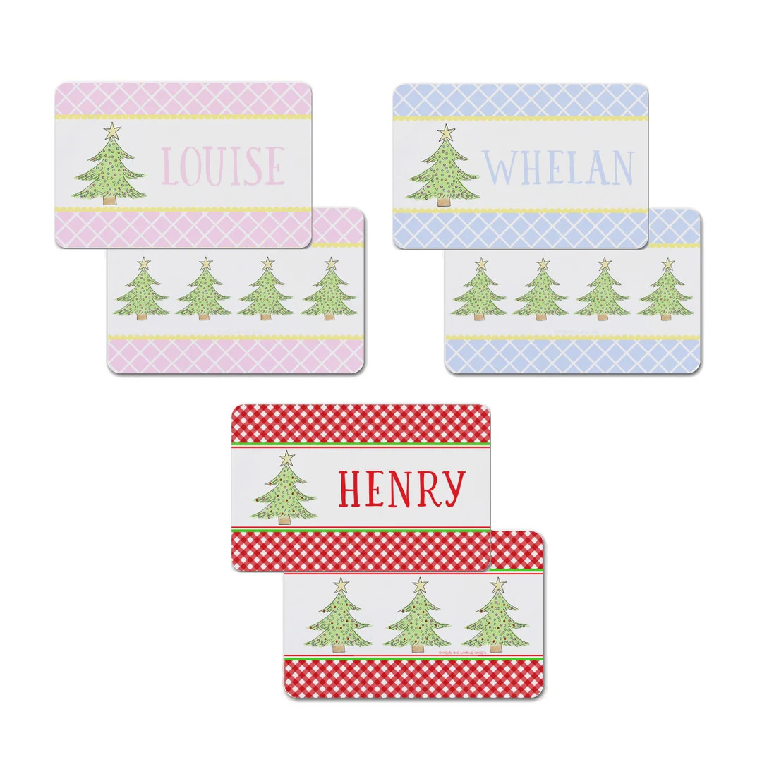 Christmas Tree Personalized Kid Placemat Custom Child Toddler Boy Girl Christmas Gift Baby Gift |... | Etsy (US)