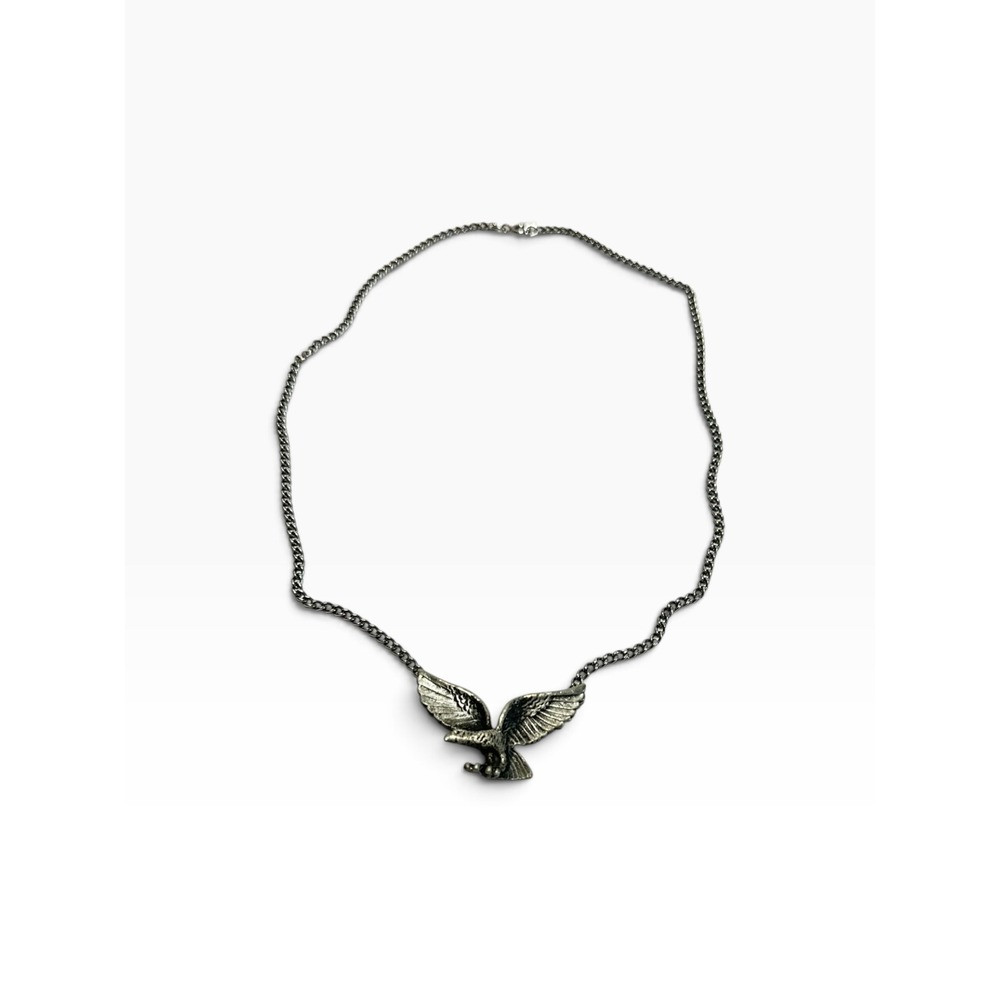 1970's Avon Eagle Pendant Necklace Silver Tone Vintage Americana Curb Chain | Poshmark
