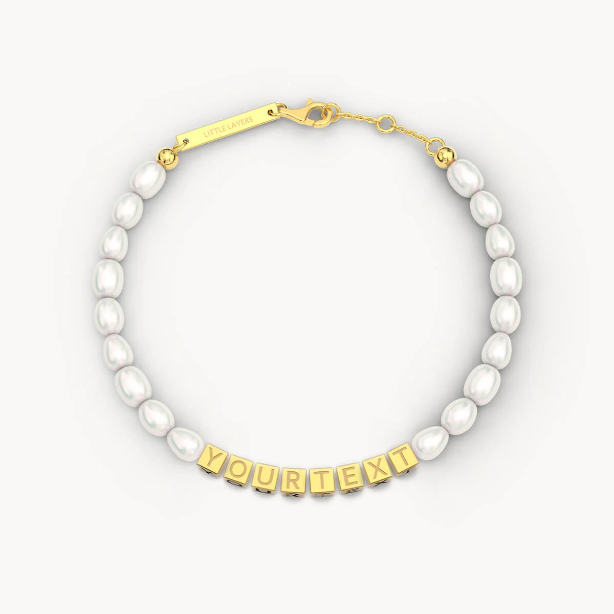 Custom Tiny Words Pearl Bracelet | Little Words Project