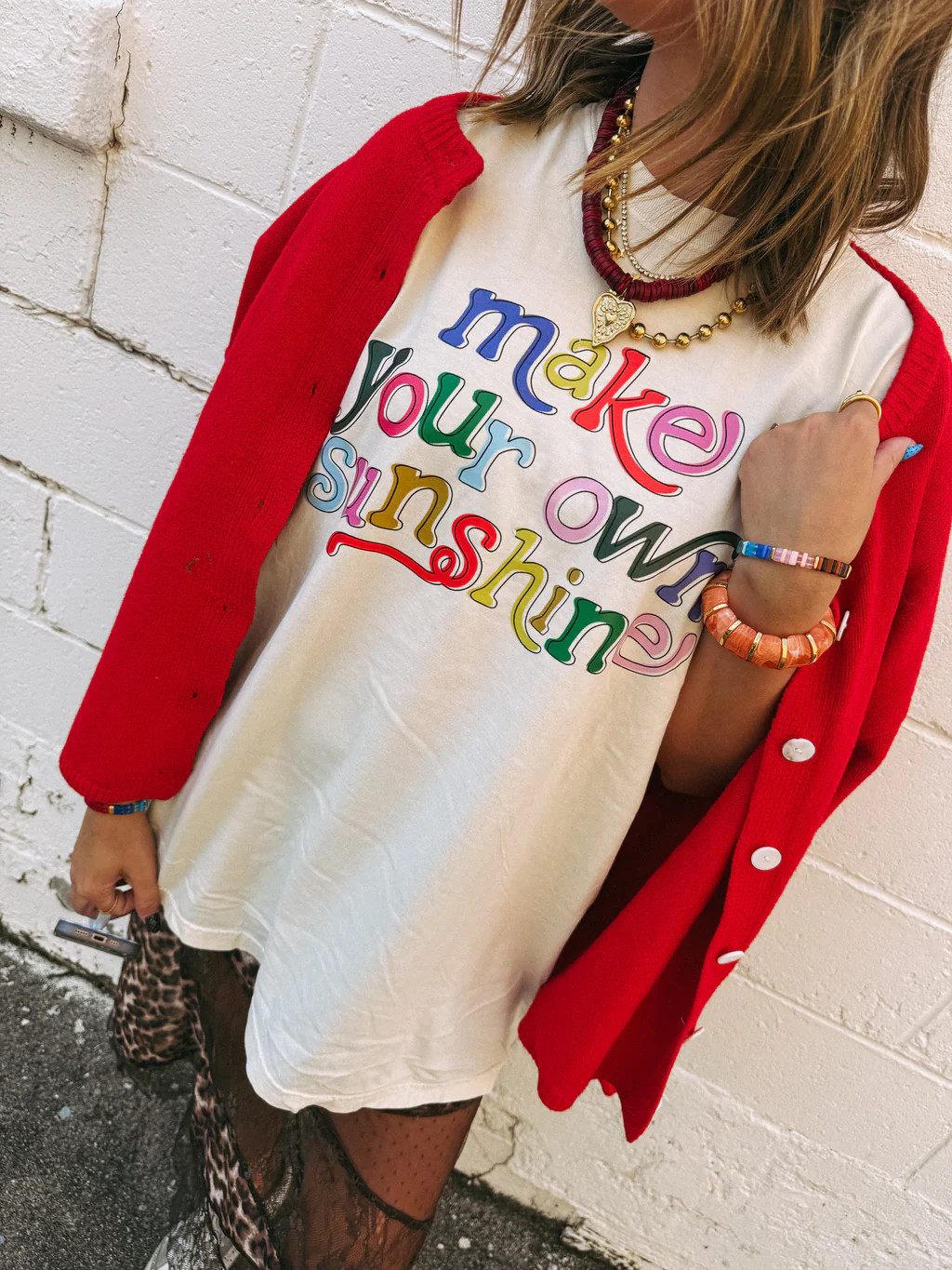 ETTA OG | make your own sunshine graphic tee - ivory / multicolor | Etta+East