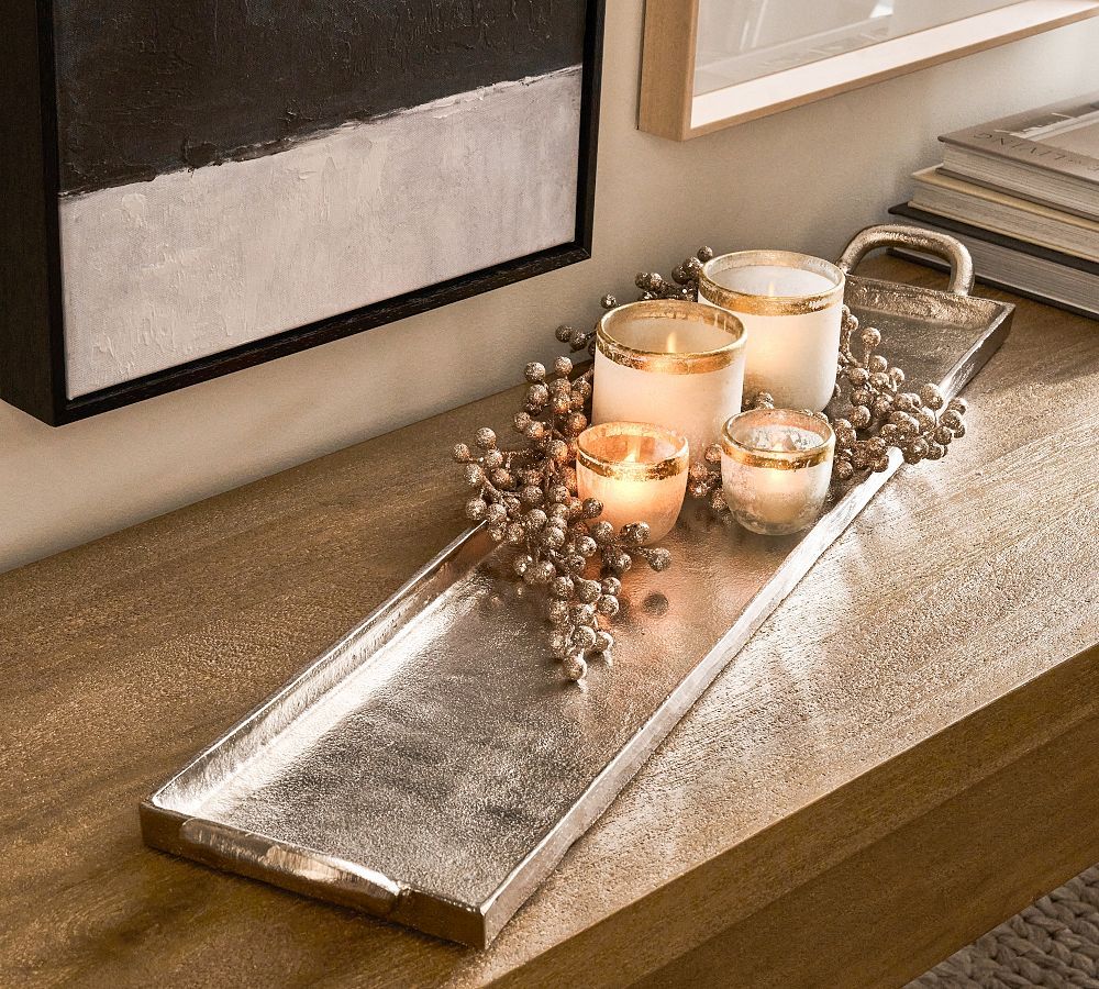 Lavell Silver Cast Tray | Pottery Barn (US)