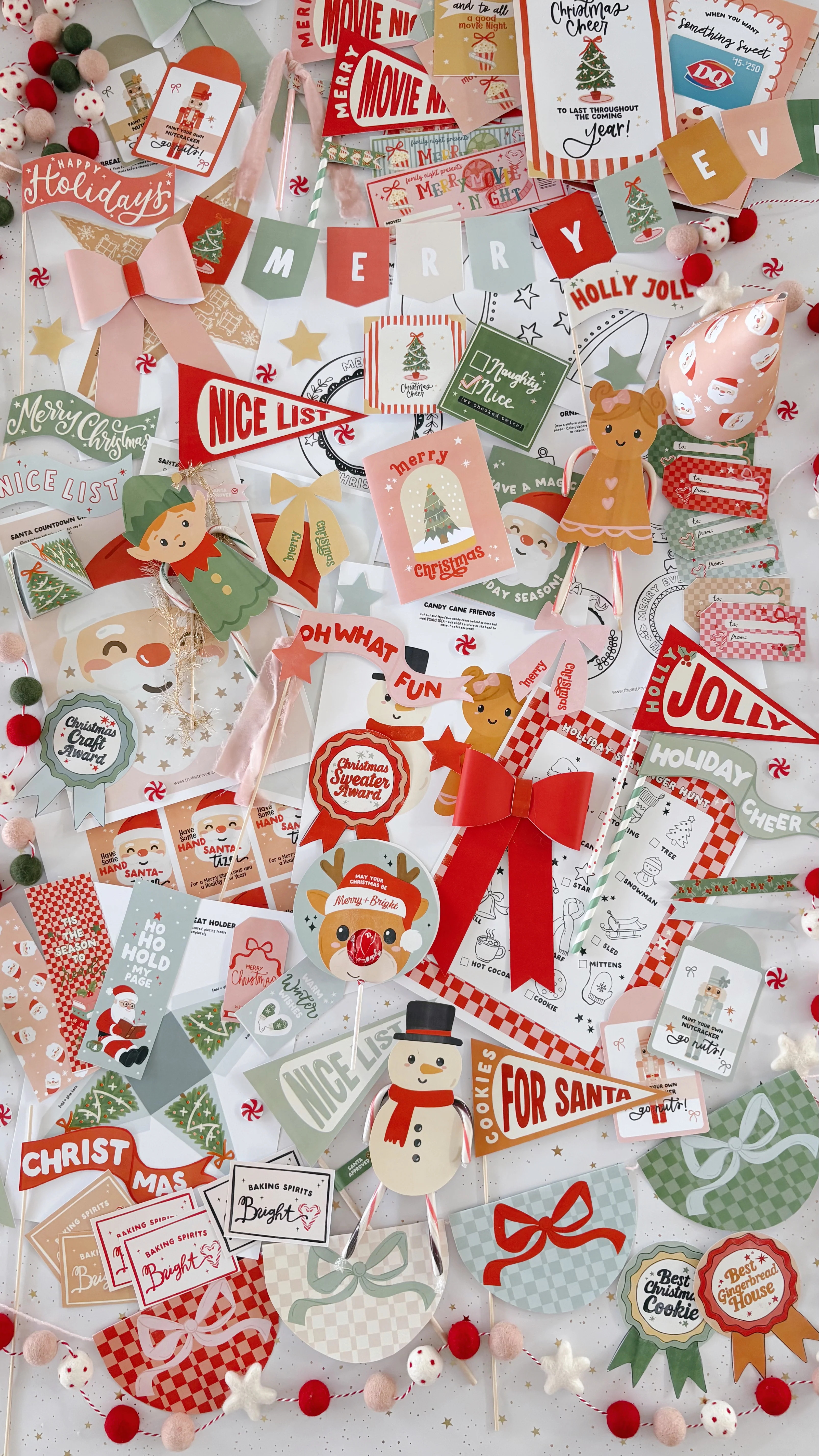 Christmas Vol. 5 Tags + Flags | Printable Flags and Tags | The Letter Vee