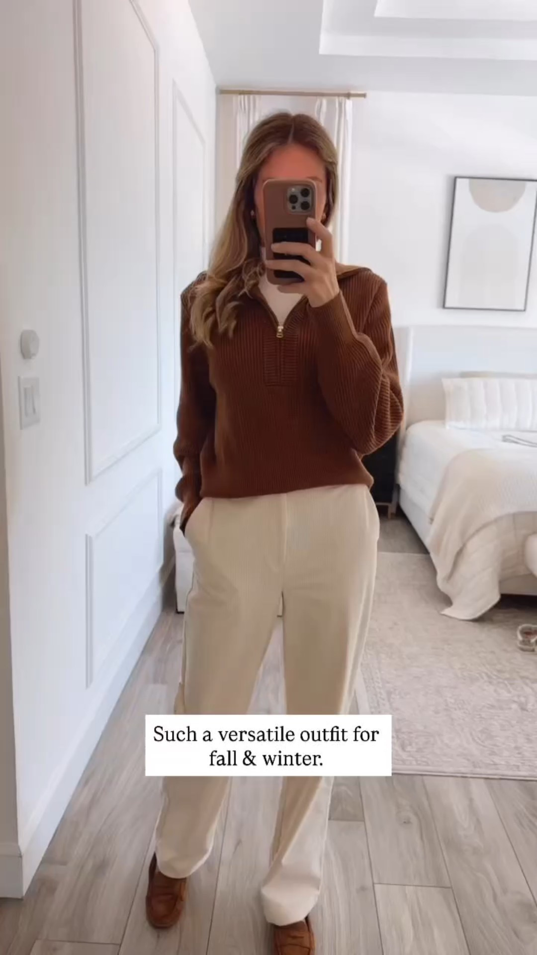 Casual chic outfit that it’s perfect for fall and winter! 
Super elegant and comfortable sweater and pants. Fits true to size and I’m wearing a size small 

#LTKU #LTKSeasonal #LTKStyleTip