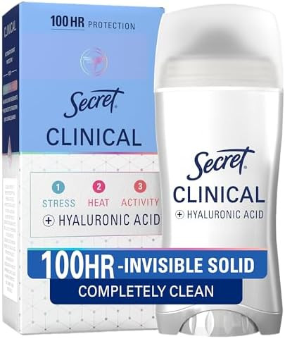 Secret Clinical Strength Invisible Solid Antiperspirant Deodorant for Women, 100HR Sweat & Odor P... | Amazon (US)