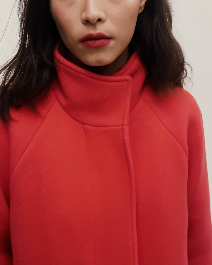 Long Toscana coat in Italian stadium-cloth wool blend | J. Crew US