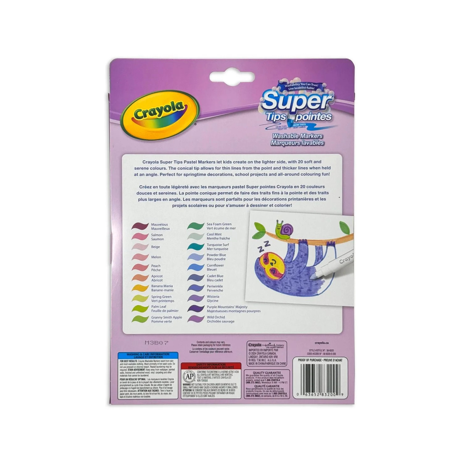 Crayola Super Tips Pastel Washable Markers, 20 Count | Walmart (CA)