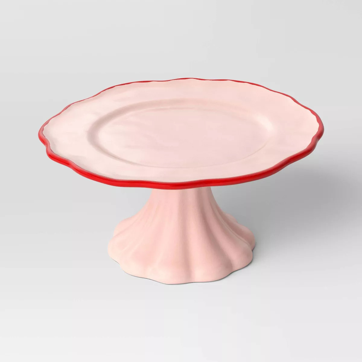 10.25" Stoneware Dessert Pedestal Light Pink - Threshold™ | Target