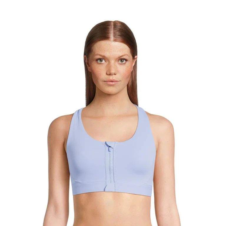 Avia Women's Medium Impact Zip Front Sports Bra, Sizes XS-XXXL - Walmart.com | Walmart (US)