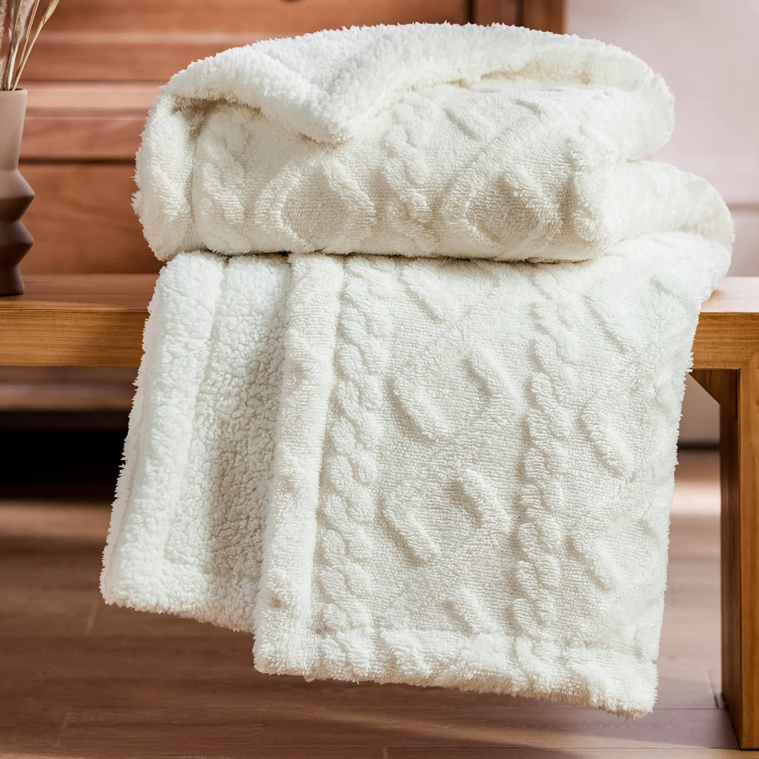 Bedsure Sherpa Throw Blanket For Couch | Bedsure