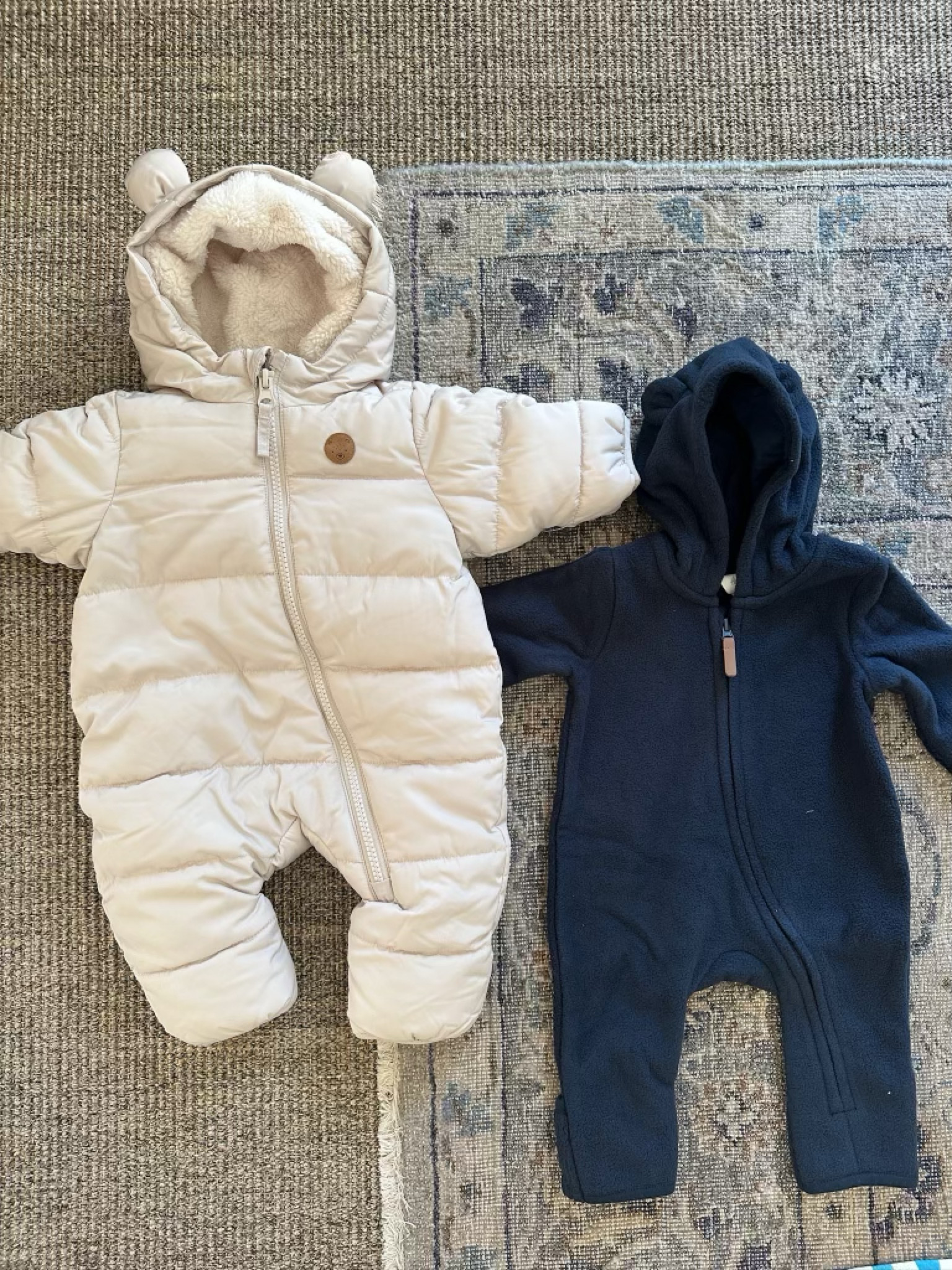 Baby winter onesies✨🤍❄️ got these from H&M and super affordable🙌🏽

H&M, onesie, layers, coat, warm clothes for baby, hooded onesie, H&M, newborn clothes, infant clothes, winter fashion for baby, Grace White, A Southern Drawl 

#LTKBaby #LTKKids #LTKFamily