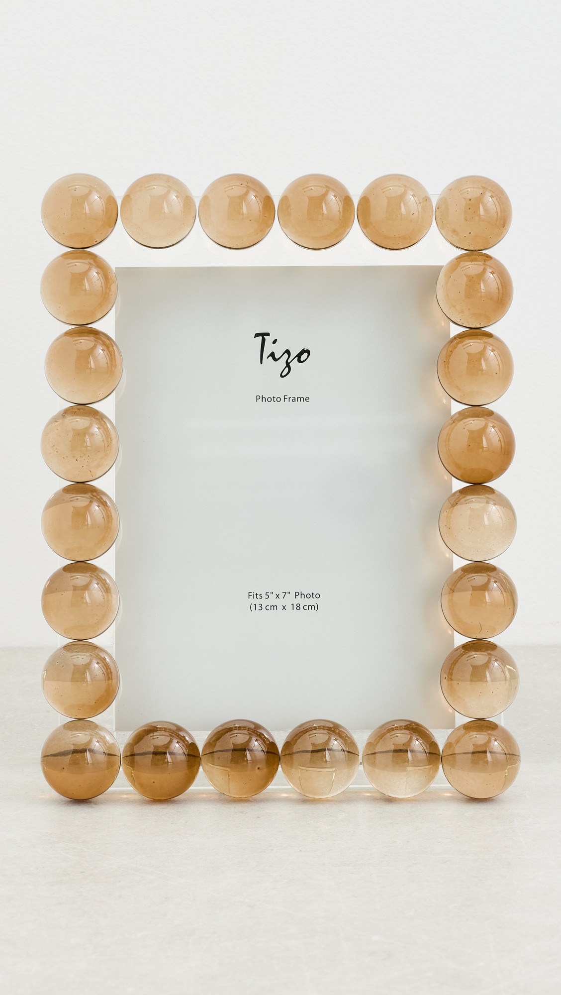 Tizo Design Crystal Glass Bubble Frame 5x7 Brown One Size | Shopbop