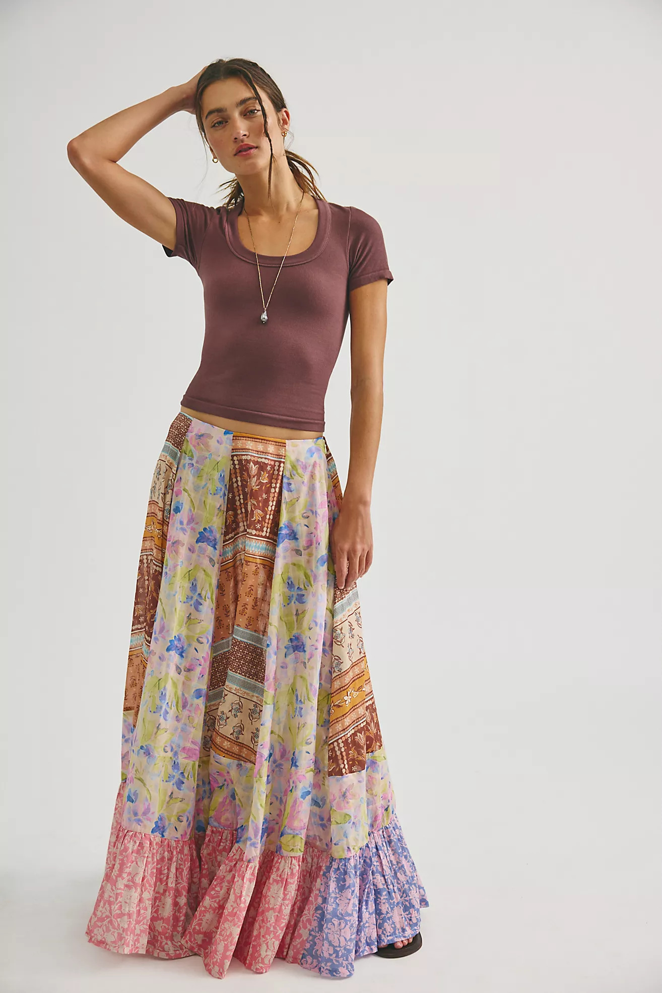 Santa Eulalia Printed Maxi Skirt | Free People (Global - UK&FR Excluded)