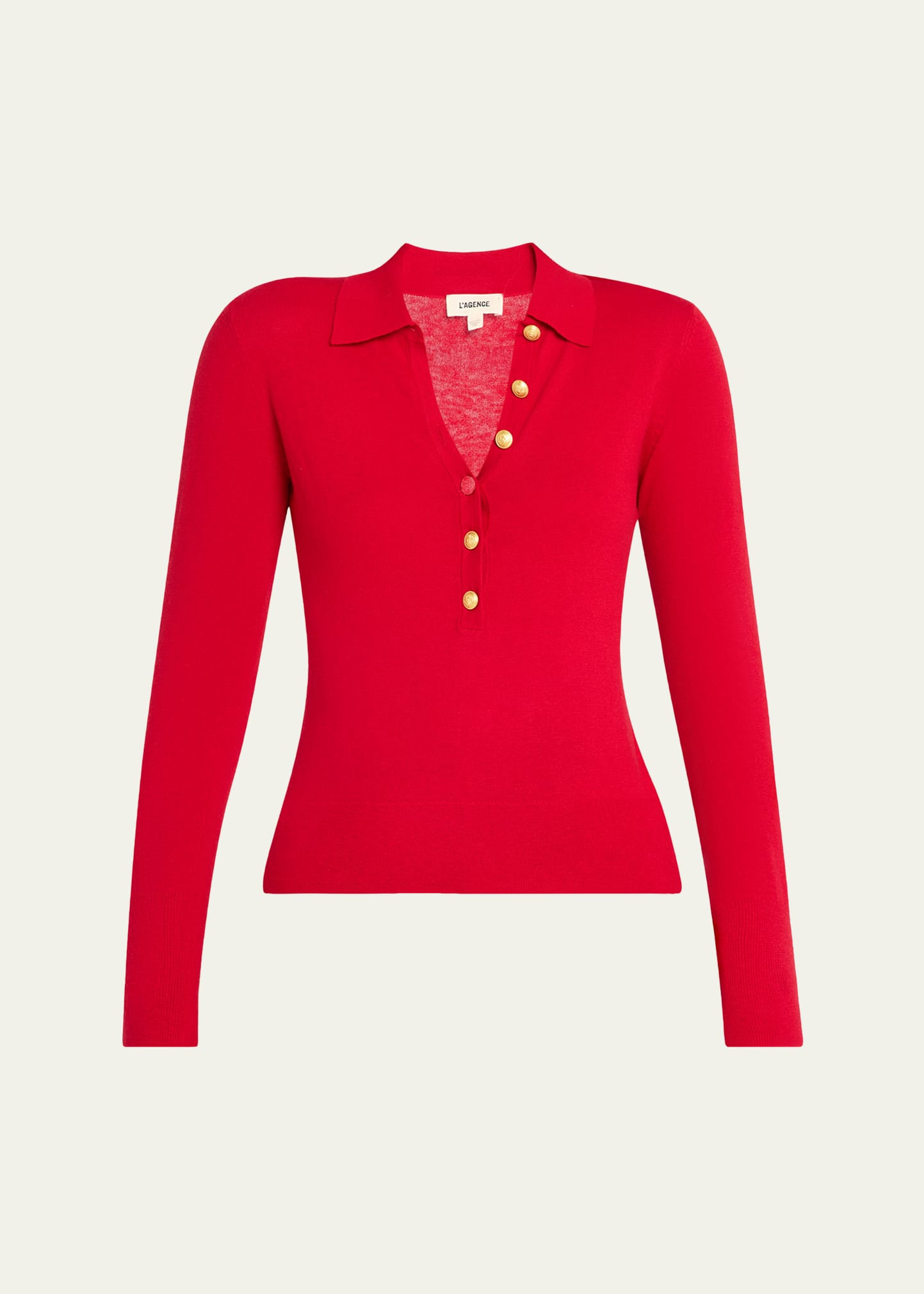 L'Agence Sterling Collared Sweater | Bergdorf Goodman