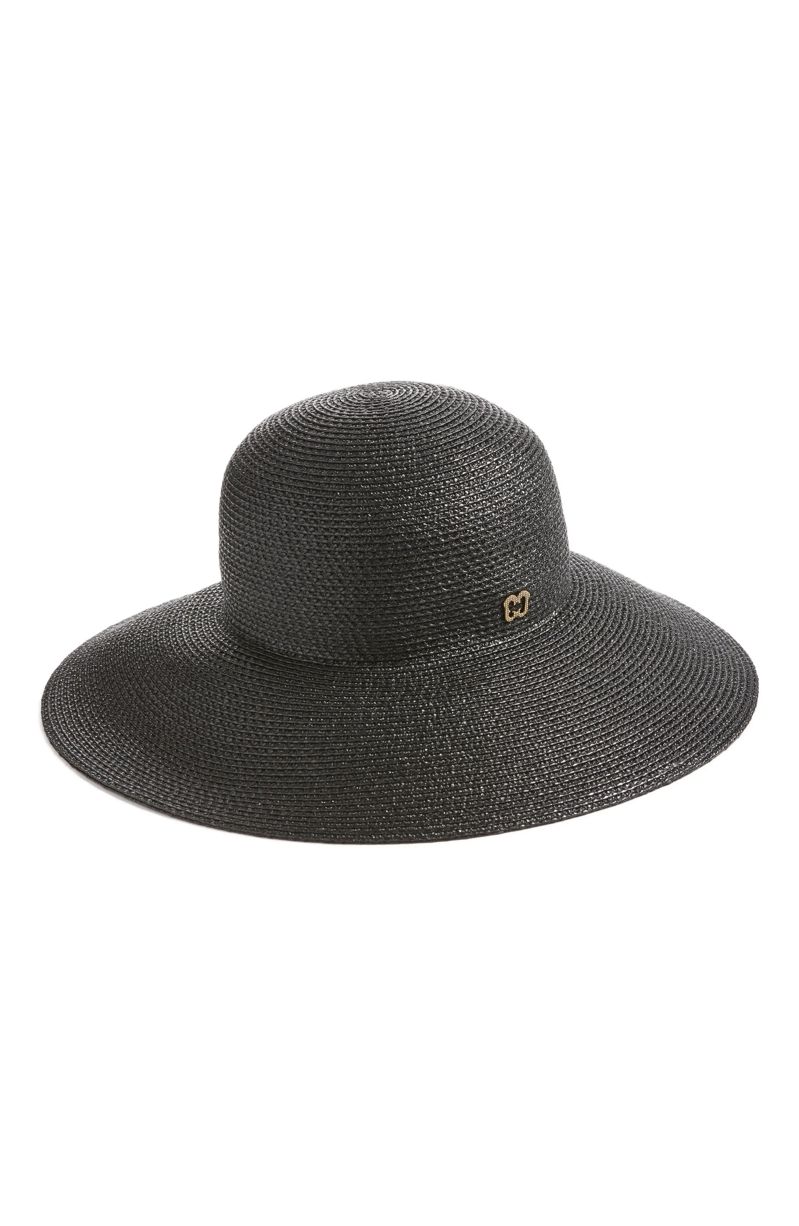 Women's Eric Javits 'Hampton' Straw Sun Hat - Black | Nordstrom
