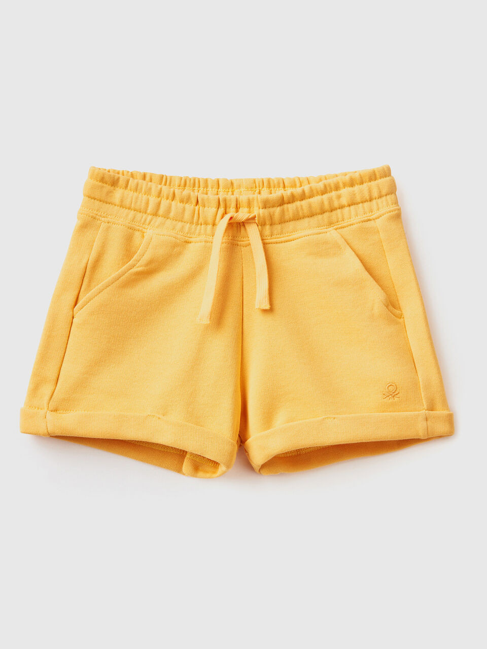 Shorts aus Sweatstoff in 100% Baumwolle - Gelb | Benetton | Benetton (EU)