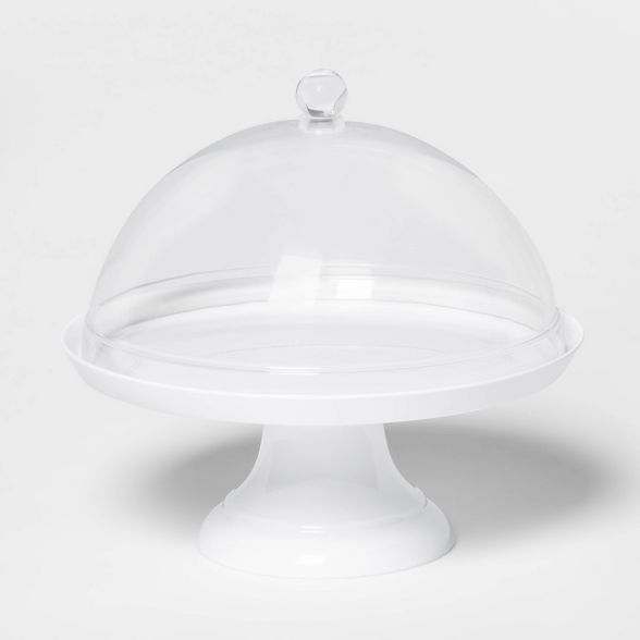 10.8" Melamine Cake Stand with Cover White - Threshold™ | Target