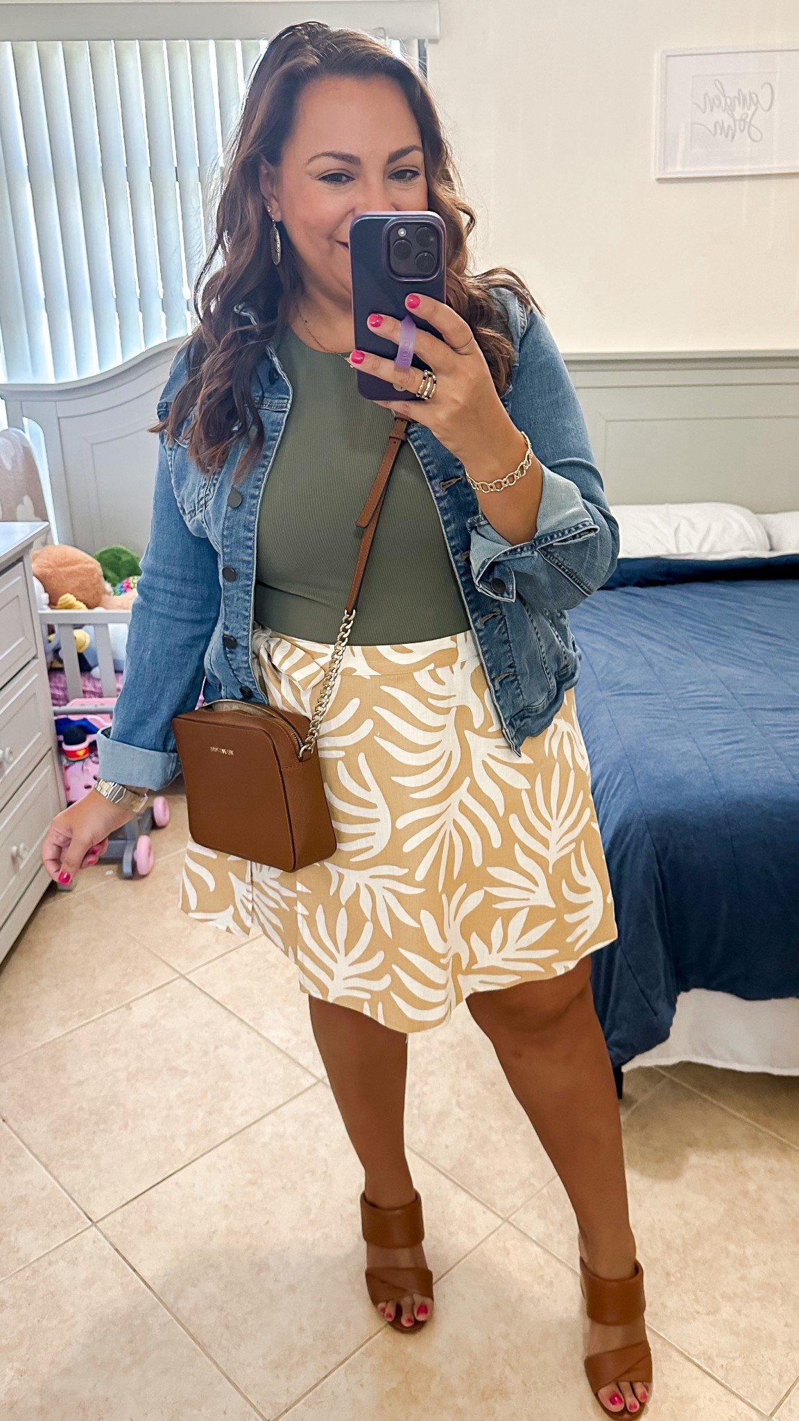 • bodysuit - nuuds (code: Erica33002)
• skirt - Target
• jacket - Kut from the Kloth
• shoes - Steve Madden (old; similar style linked)
• purse - Michael Kors
• earrings, bracelet - Kendra Scott
• watch - Invicta 

#LTKSaleAlert #LTKFindsUnder100 #LTKFindsUnder50