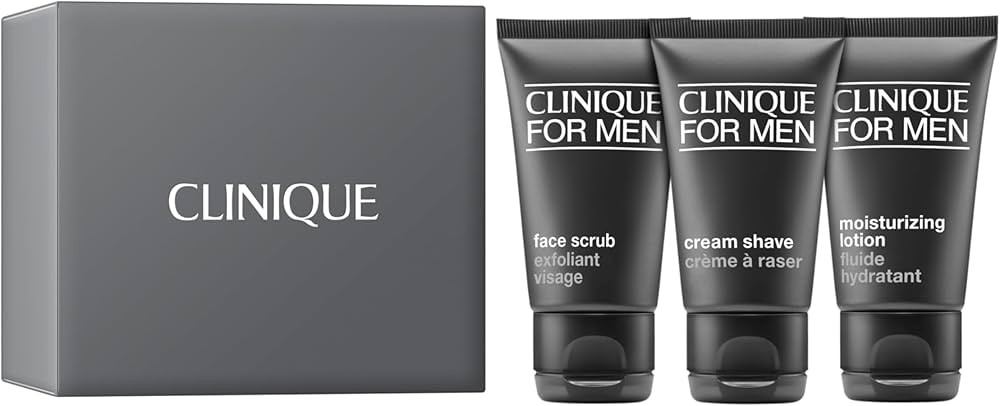 Clinique For Men Shave Gift Set | Face Scrub | Cream Shave | Moisturizing Lotion | Exfoliating + ... | Amazon (US)