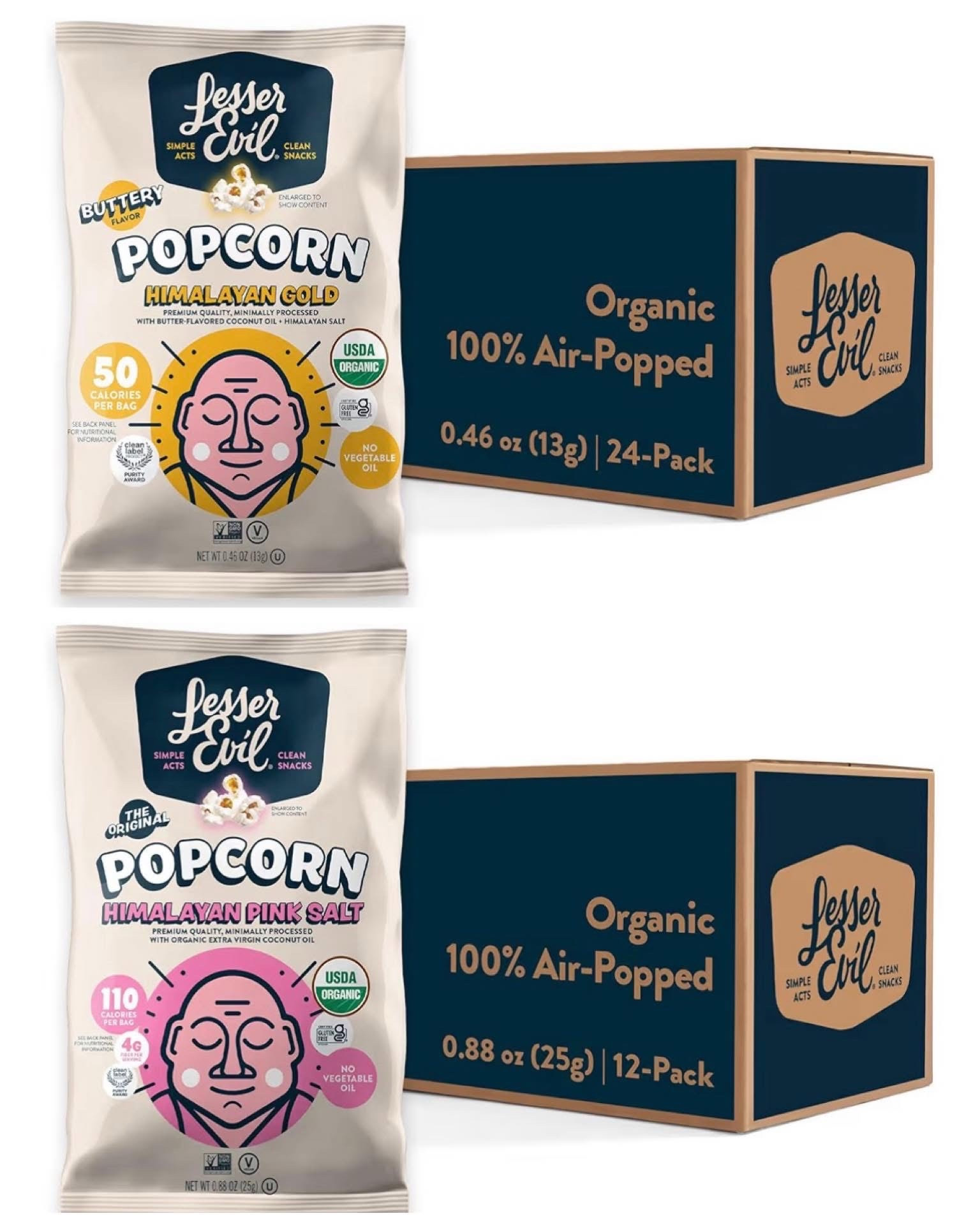 Lesser Evil Popcorn 24 Packs are down to only around $12 today at Amazon, which is a fantastic deal for this clean popcorn! A great healthy snack option that only contains good for you ingredients. Snack size bags that are perfect for taking on the go!

#LTKfoodie #LTKHome #LTKSaleAlert