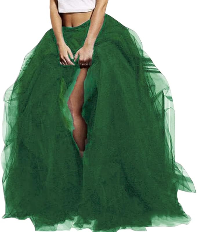 WDPL Wedding Planning Women's Long Maxi Tulle Special Occasion Bustle Night Out Skirt | Amazon (US)