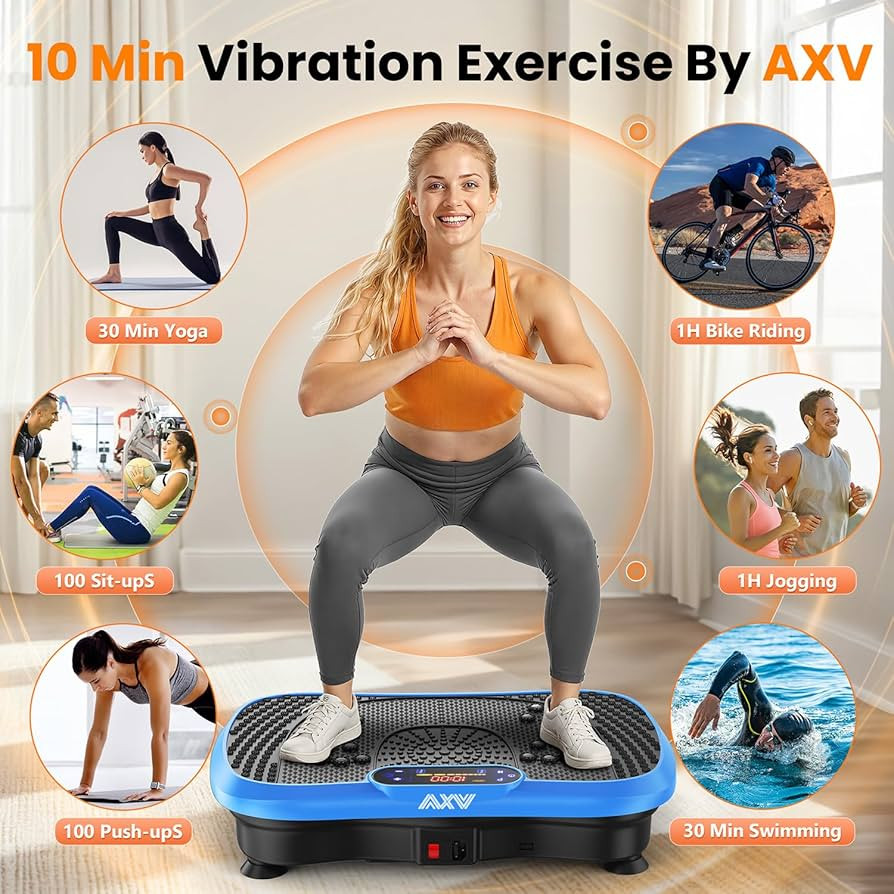 AXV Vibration Plate Fitness Platform Exercise Machine Vibrating Lymphatic Drainage Shaking Full B... | Amazon (US)