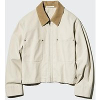 Uniqlo - Zip-up Short Jacket - Natural | UNIQLO (UK)