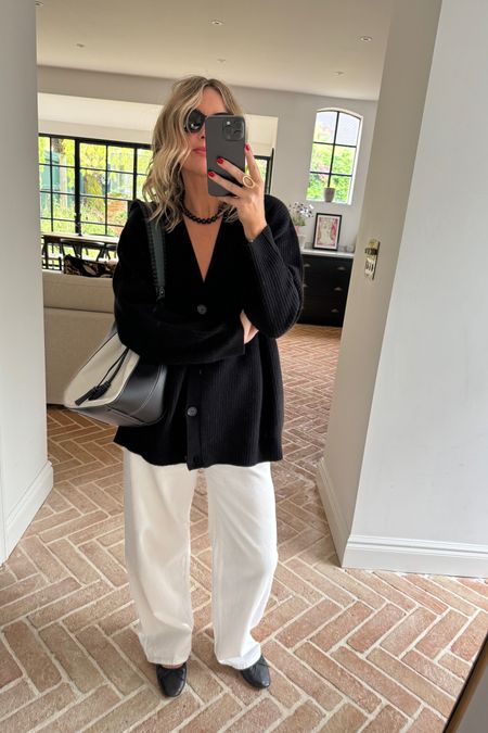 The most perfect oversized cashmere cardi + baggy white jeans + ballet flats | spring look | spring style | weekend brunch outfit 

#LTKstyletip #LTKeurope #LTKfindsunder100