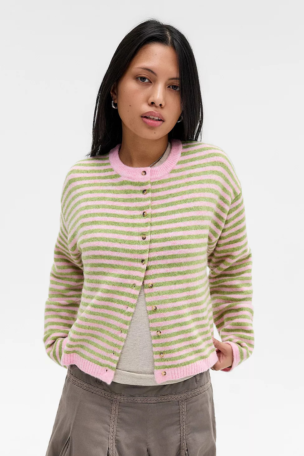 UO Marlowe Crew Cardigan | Urban Outfitters UK