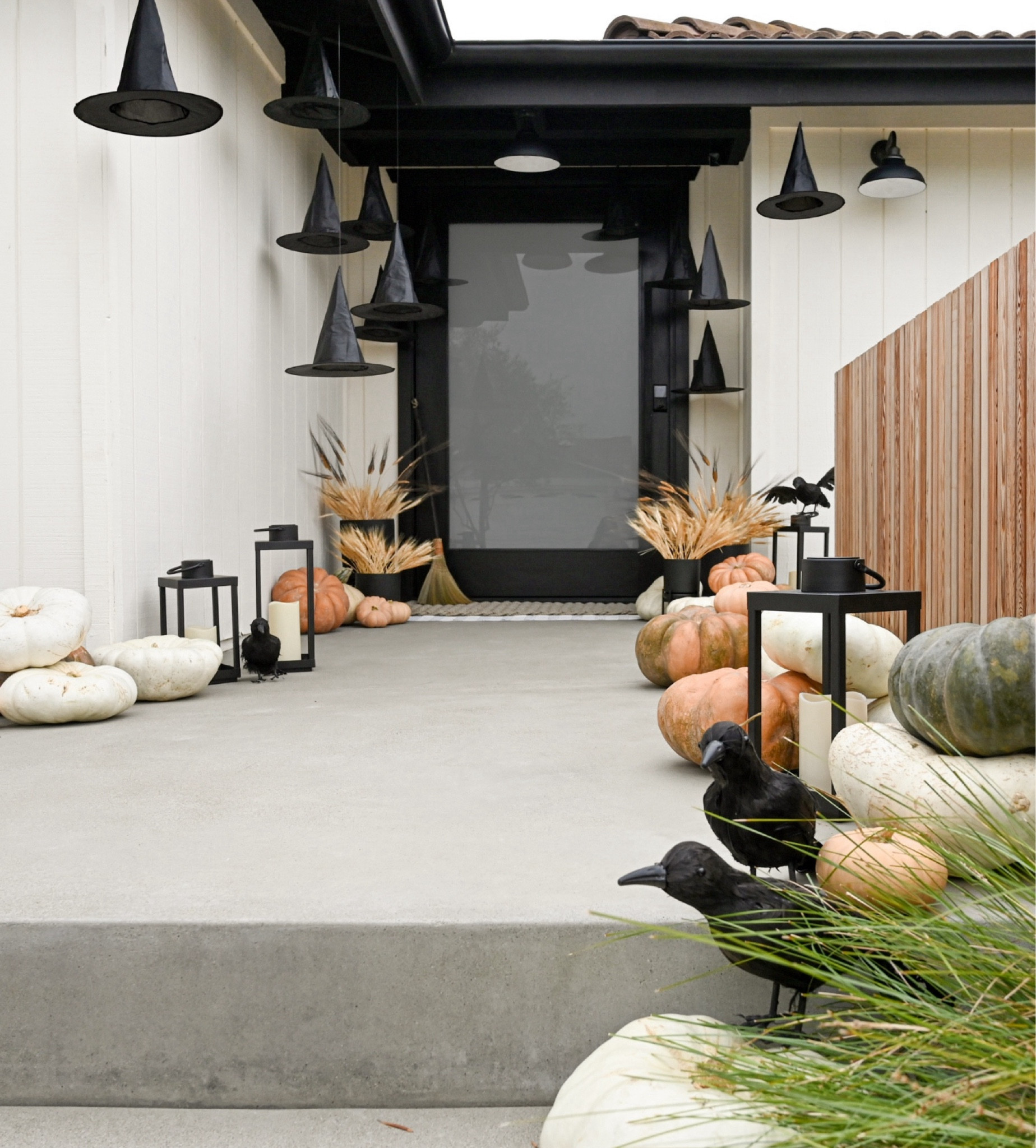 Neutral Halloween Porch

Floating witch hats, perching crows, pumpkins, solar lanterns, bundles of wheat, door mat, and a witches broom.

Halloween 2024
Halloween decor
Halloween aesthetic
Halloween porch decor
Neutral Halloween
Halloween porch


#LTKSeasonal #LTKHome #LTKFindsUnder100