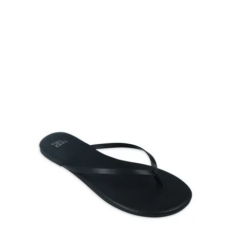 Time and Tru Women s Barely There Thong Sandals Wide Width Available | Walmart (US)