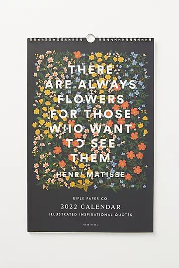 Rifle Paper Co. Inspirational Quotes 2022 Wall Calendar | Anthropologie (UK)