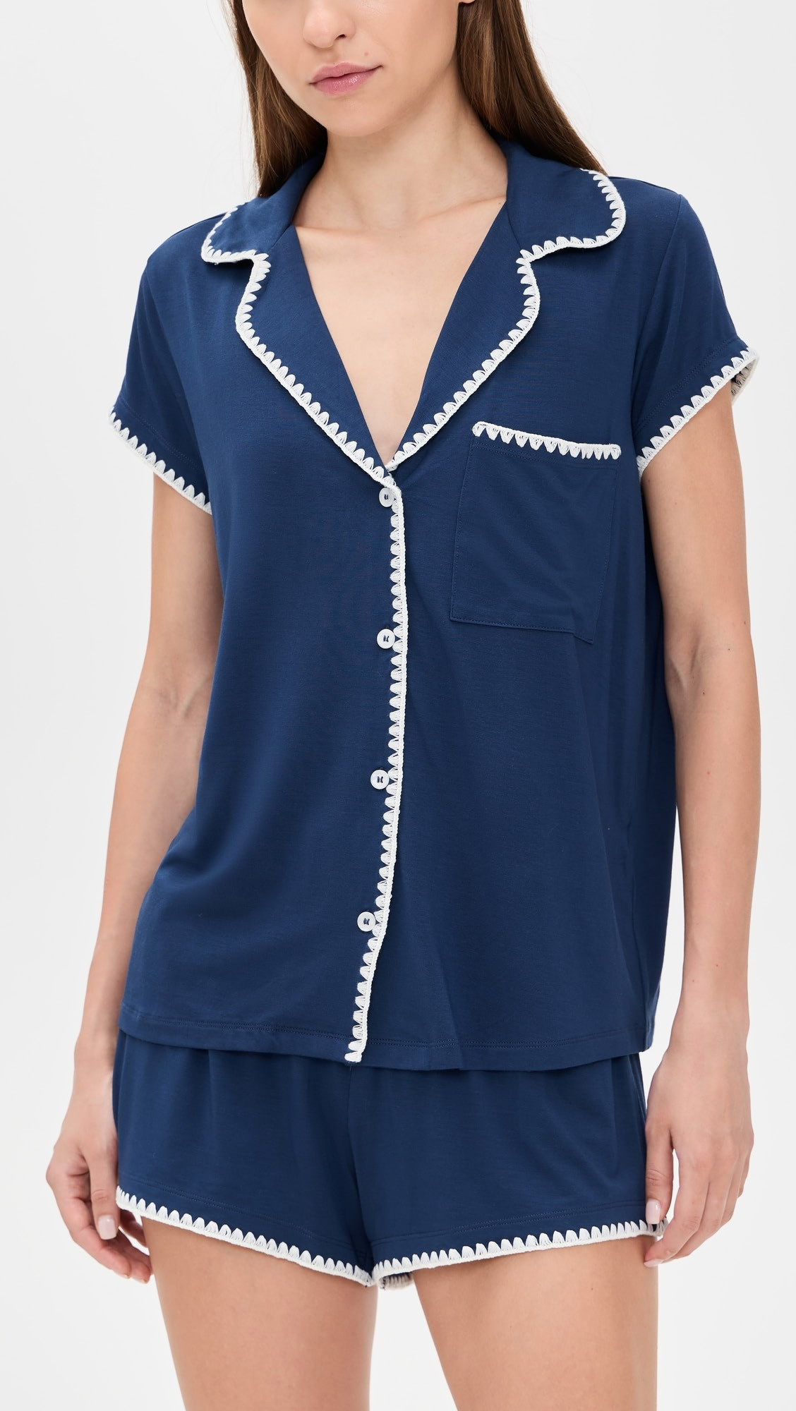 The Frida Whip Stitch Short Pajama Set | Shopbop