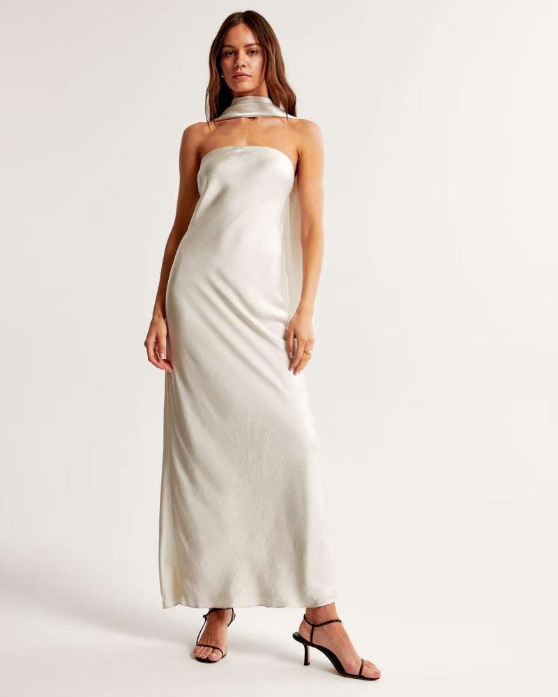 Women's Strapless Scarf Slip Gown | Women's Dresses & Jumpsuits | Abercrombie.com | Abercrombie & Fitch (US)