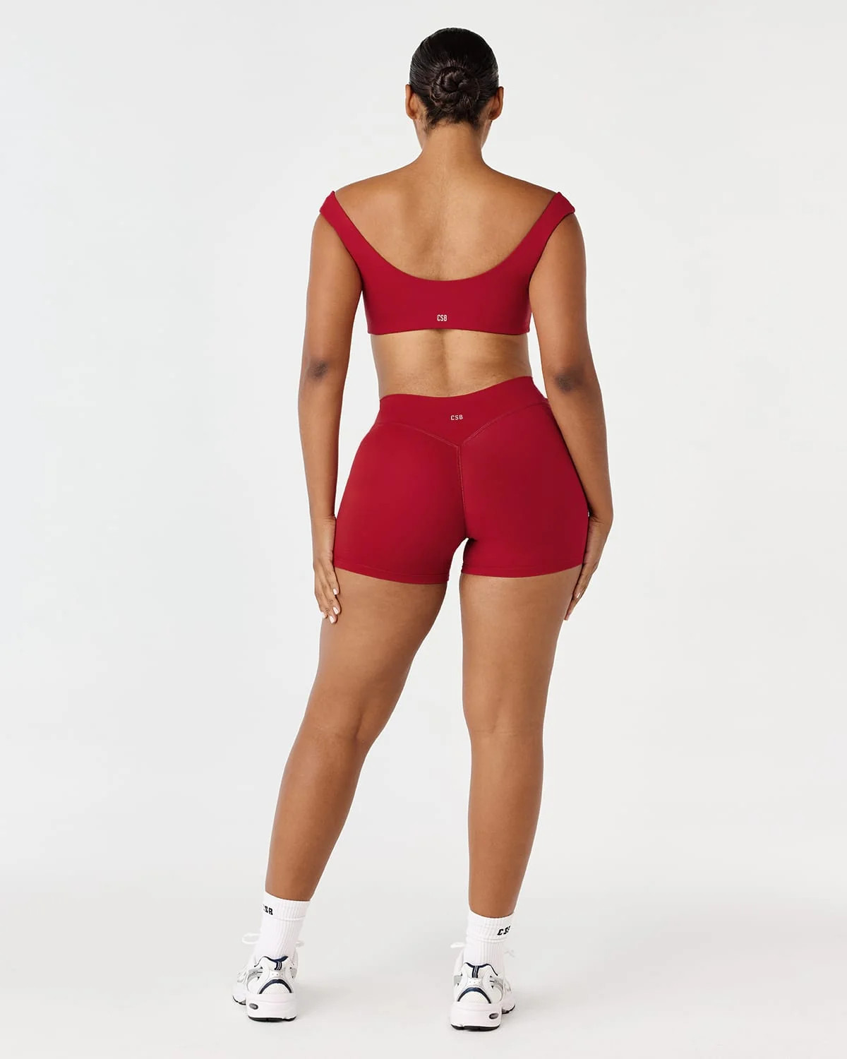 Fade Invisible Scrunch Shorts 4" | Retro Red | Crop Shop Boutique AU