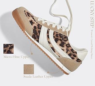 LUCKY STEP Women's Fashion Sneakers Thin Sole Lace up Tennis Shoes Lightweight Walking Running Gy... | Amazon (US)
