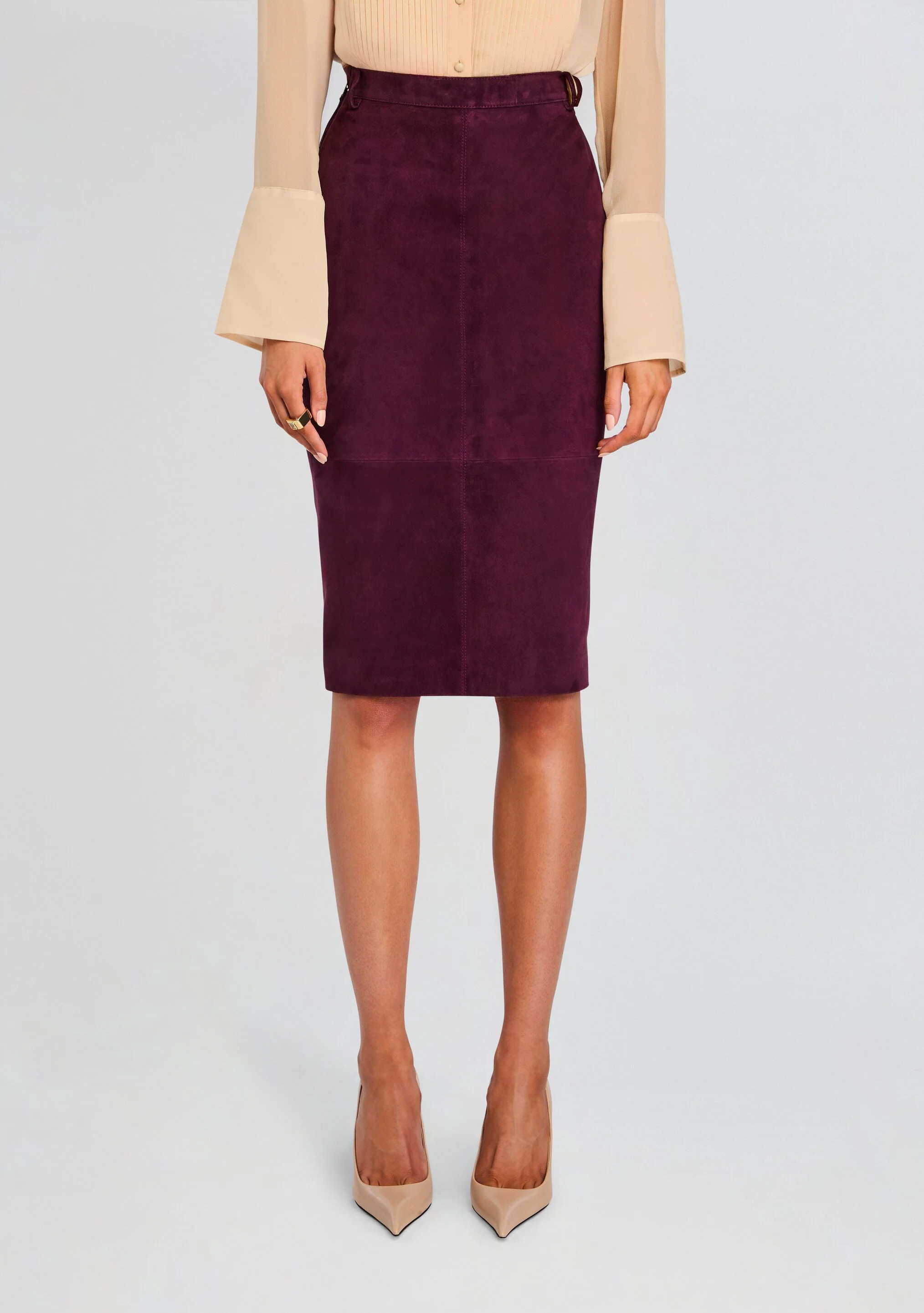 Marcella Suede Leather Skirt | Retrofete