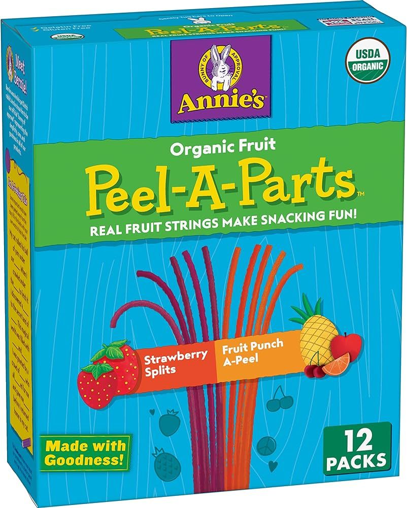 Annie's Organic Fruit Peel-A-Parts Fruit Snacks, Strawberry and Fruit Punch, 12 packs, 6.7 oz. | Amazon (US)