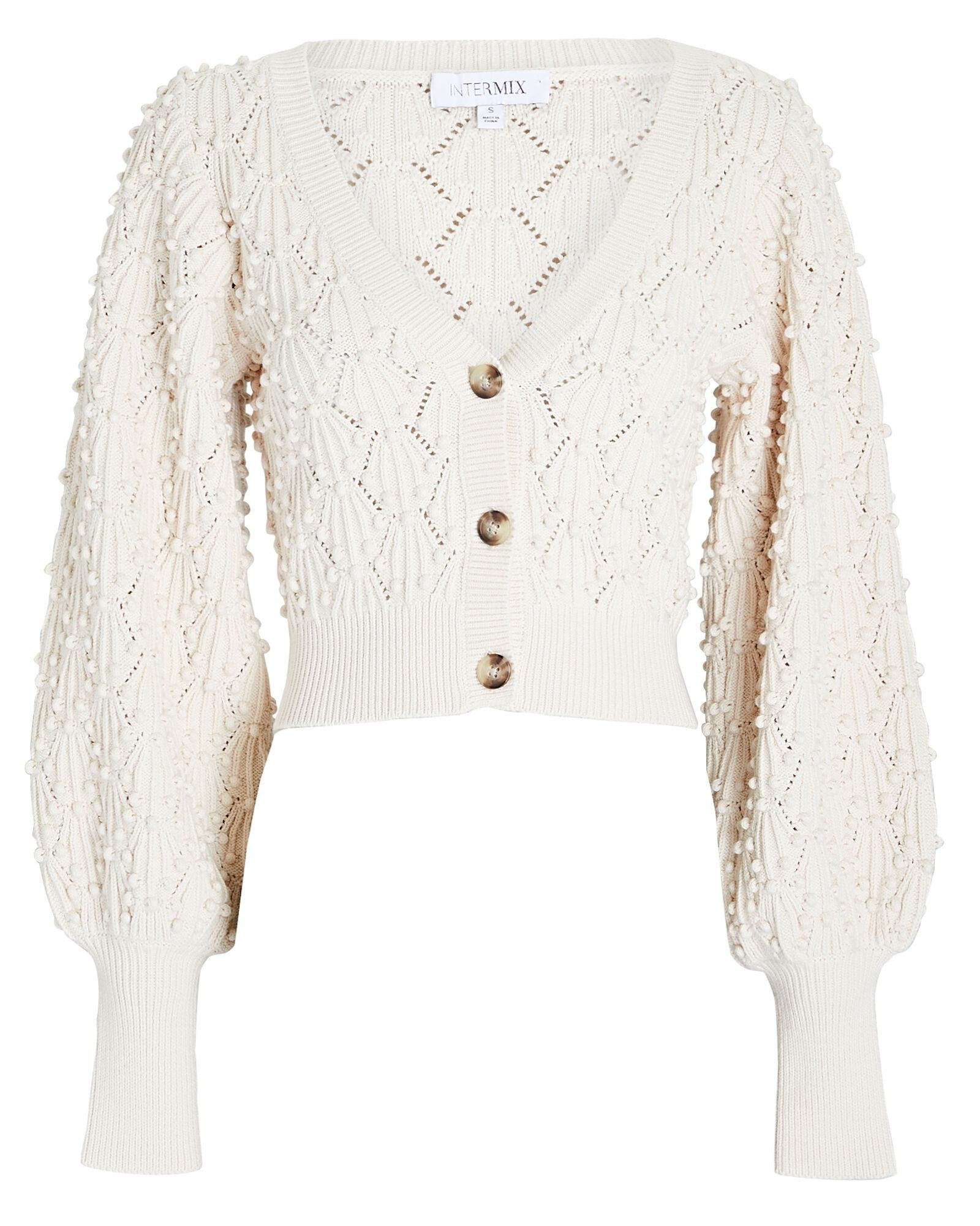 Khloe V-Neck Textured Knit Cardigan | INTERMIX