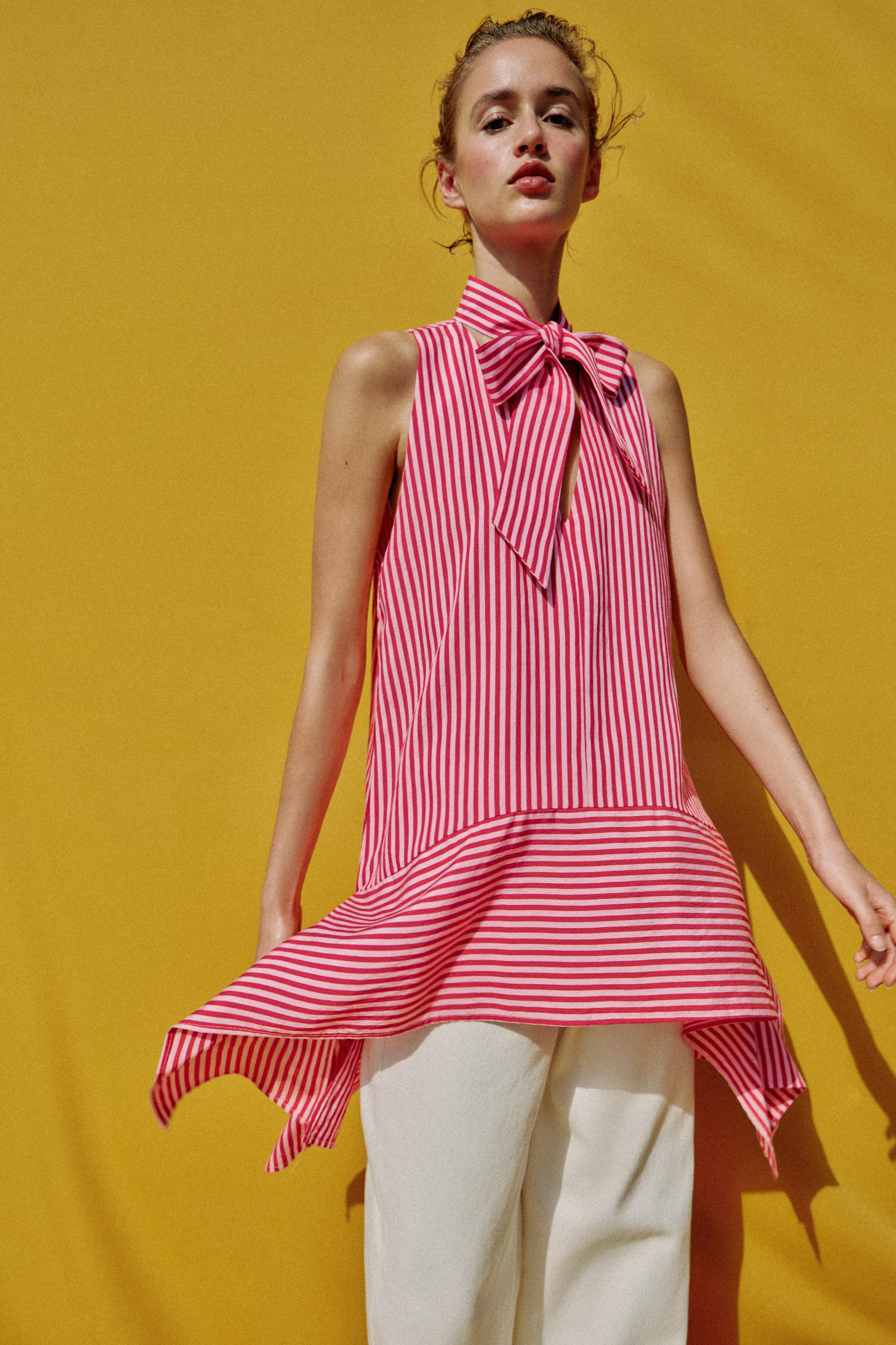 ASYMMETRIC STRIPED TOP | Zara US