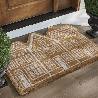 Gingerbread Village Coir Door Mat | Grandin Road