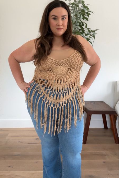 Rodeo looks 
Western style 
Plus size fashion 
Crochet top 
Festival outfit 
Plus size concert outfit 
Wearing size xxl 


#LTKover40 #LTKSeasonal #LTKplussize