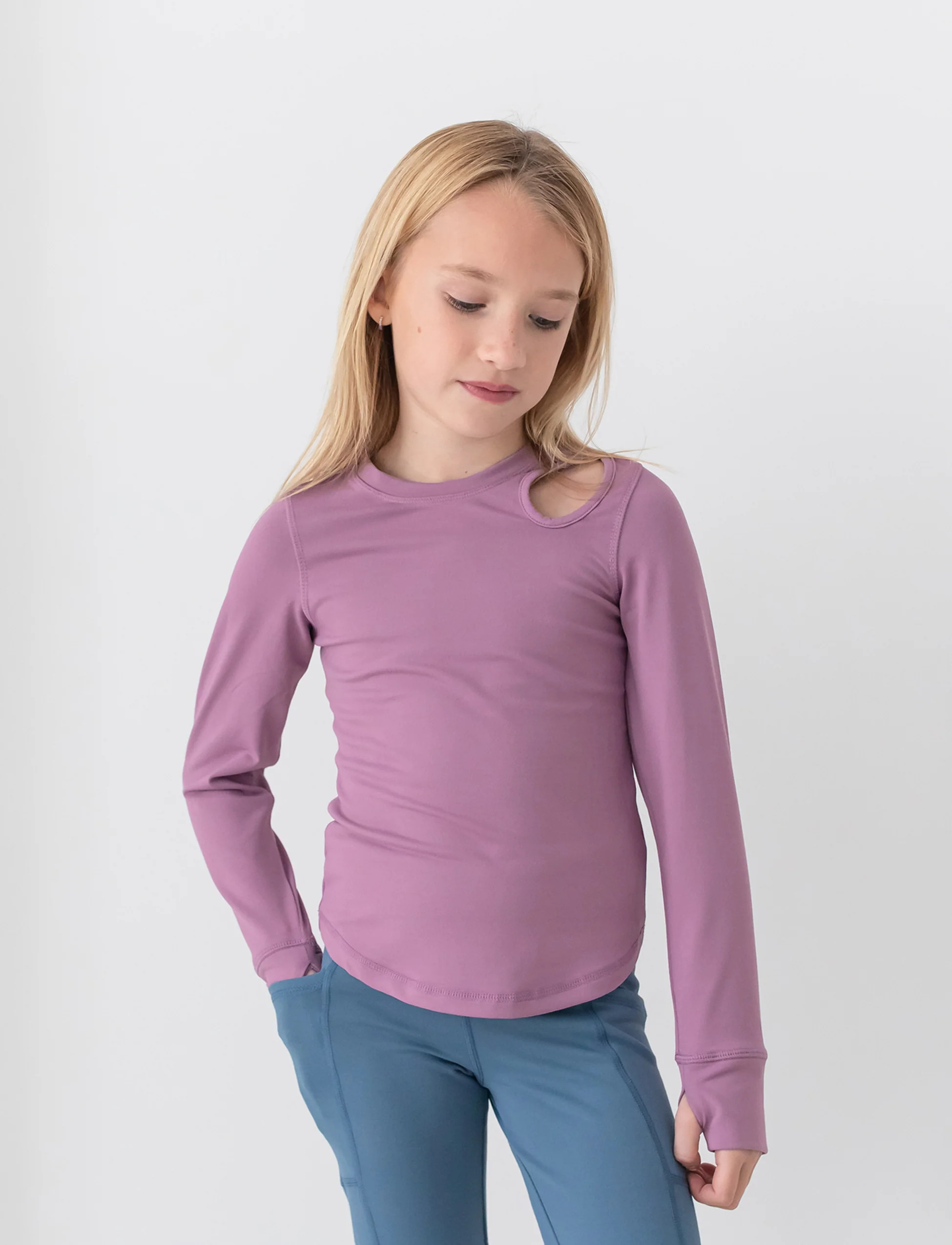 GIRLS 2-6 KEYHOLE ACTIVE WARM-UP T – Jill Yoga | Jill Yoga
