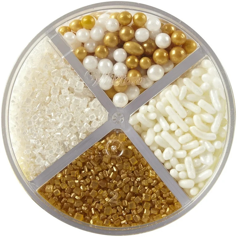 Wilton 4-Cell Pearlized Gold Sprinkles Mix, 3.8 oz. | Walmart (US)