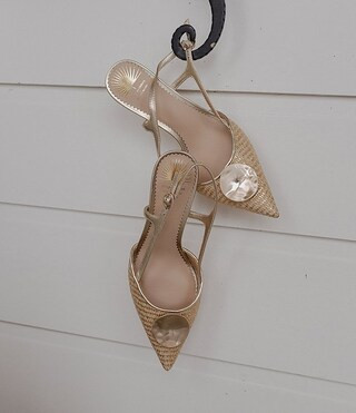 Antonio Melani x Style by Simkins Lisa Raffia Ornamented Slingback Pumps | Dillard's | Dillard's