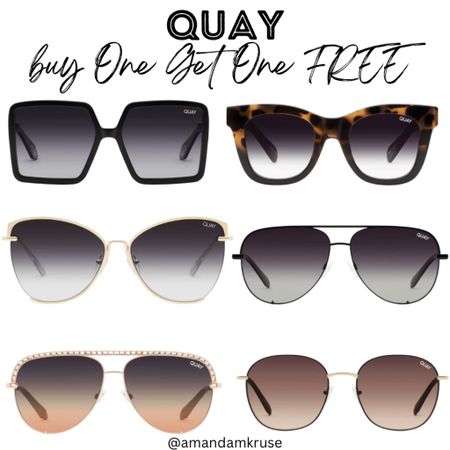 Gift guide.
Quay Black Friday Deals.
Buy one get one FREE.
Sunglasses.
Oversized sunglasses.
Square sunglasses.
Aviator sunglasses.
Round sunglasses.
Gifts for her.


#LTKGiftGuide #LTKCyberweek #LTKsalealert