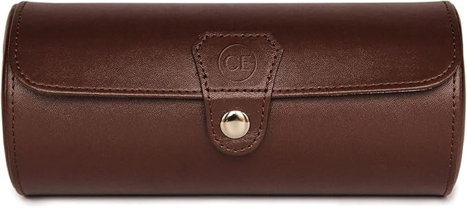 CASE ELEGANCE Travel Watch Case Roll Organizer for Men | Vegan Faux Leather Watch Display Case | ... | Amazon (US)